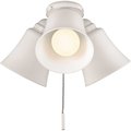 Hampton Bay Williamson 3 Light Matte White Universal LED Ceiling Fan Shades Light Kit 37301